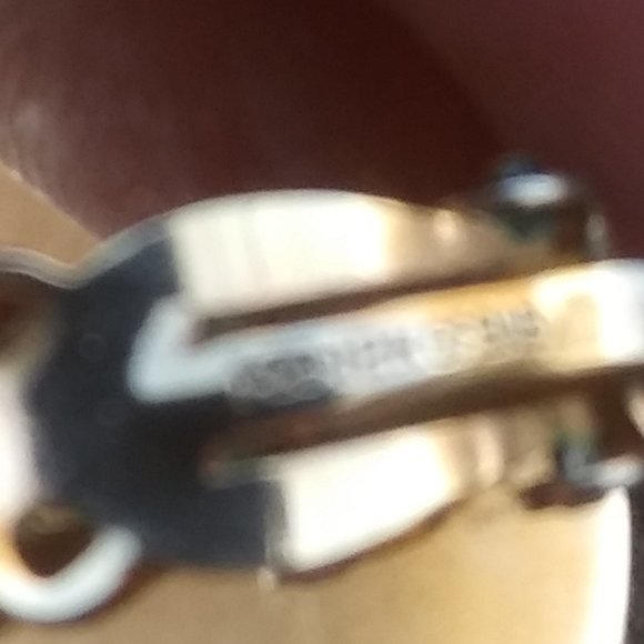 Gold filled round floral etched clip earrings 1 20 12K GF BAB - Picture 12 of 14